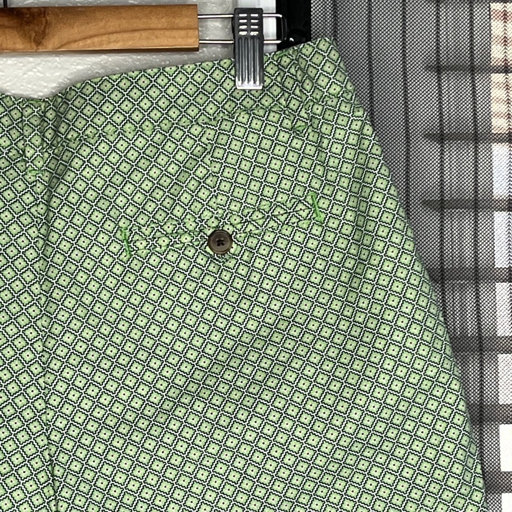 Gap low rise low rise geometric green shorts, casual spring summer cotton size 6 - Picture 9 of 10